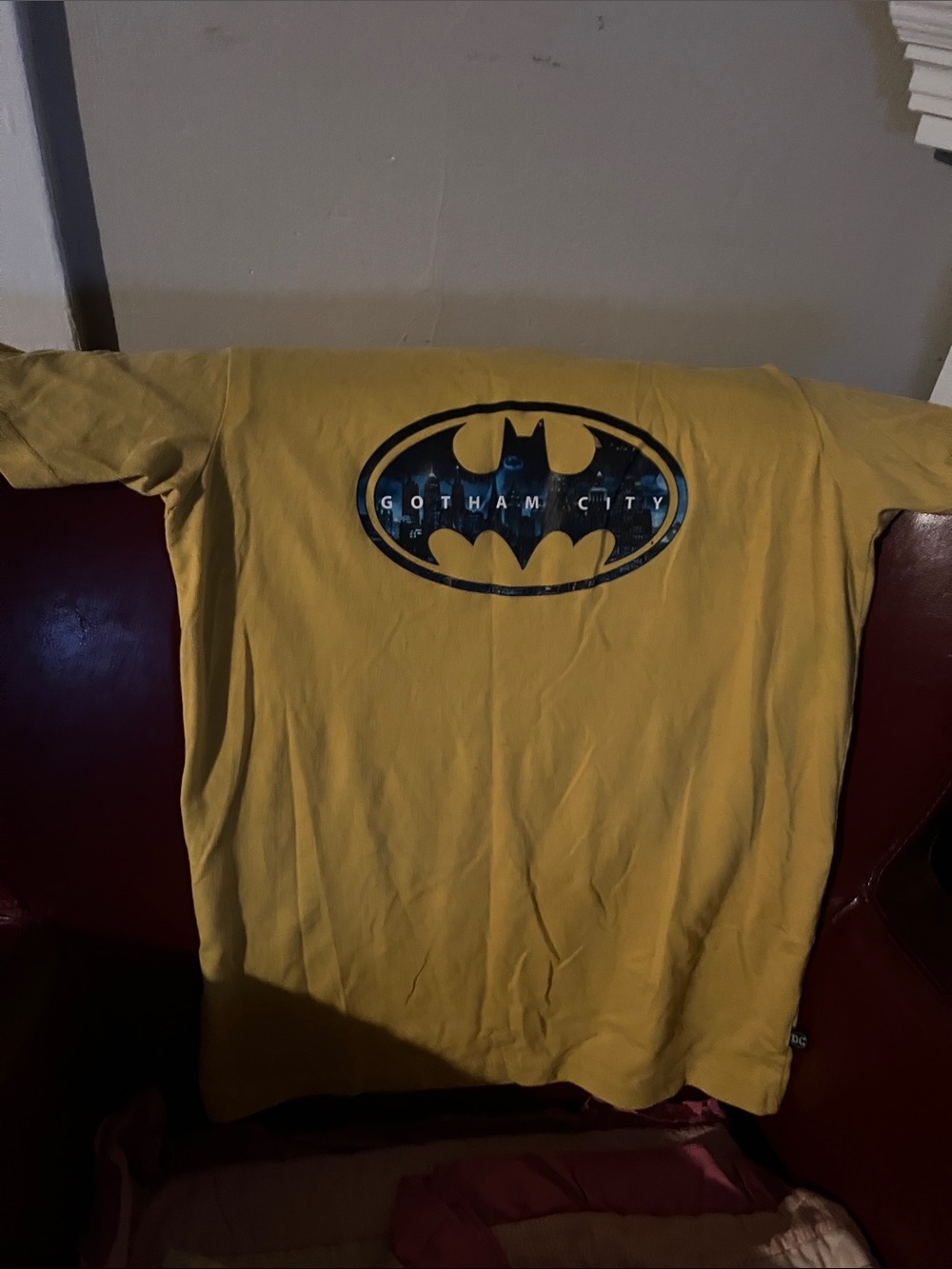 Batman Gotham City Yellow  ladies Graphic Tee